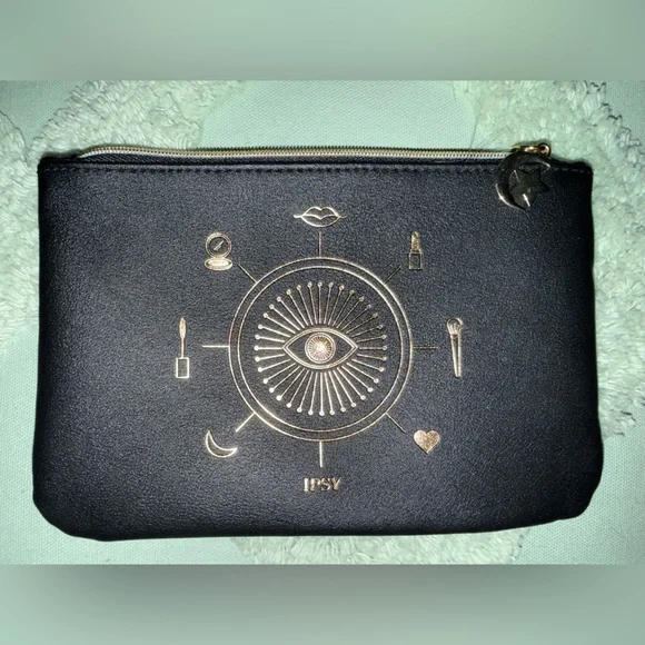 IPSY Black and Gold Cosmetic Bag - Picture 1 of 2
